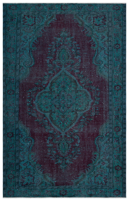 Atina Turquoise Vintage Wool Handmade Area Rug 5'9" x 8'11"