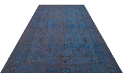 Atina Navy Vintage Wool Handmade Area Rug 6'0" x 9'2"