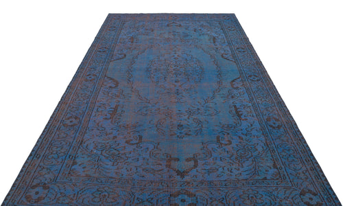 Atina Navy Vintage Wool Handmade Area Rug 6'0" x 9'2"