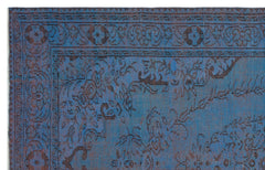 Atina Navy Vintage Wool Handmade Area Rug 6'0" x 9'2"