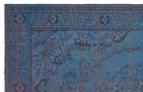 Atina Navy Vintage Wool Handmade Area Rug 6'0" x 9'2"