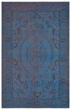 Atina Navy Vintage Wool Handmade Area Rug 6'0" x 9'2"