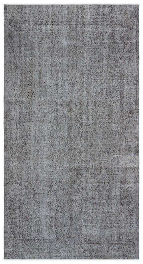 Atina Grey Vintage Wool Handmade Area Rug 5'10" x 7'4"