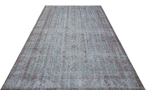 Atina Grey Vintage Wool Handmade Area Rug 5'11" x 9'5"