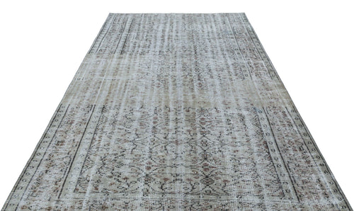 Atina Grey Vintage Wool Handmade Area Rug 5'10" x 8'6"