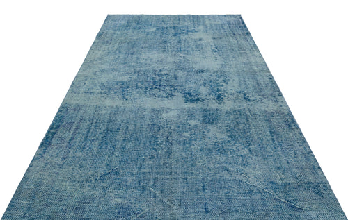 Atina Blue Vintage Wool Handmade Area Rug 5'10" x 9'7"