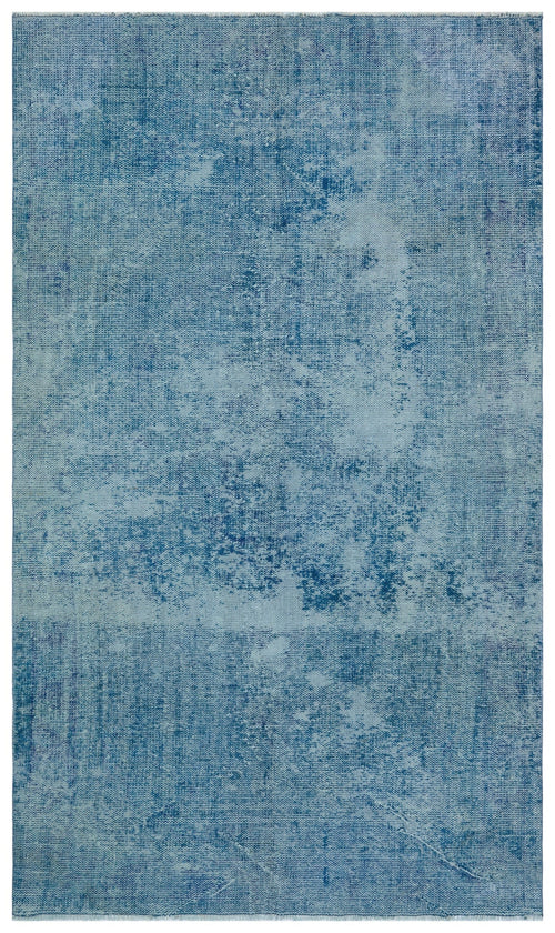 Atina Blue Vintage Wool Handmade Area Rug 5'10" x 9'7"