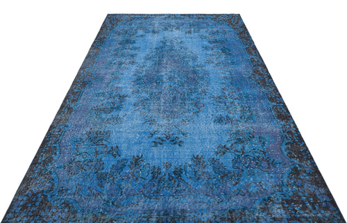 Atina Blue Vintage Wool Handmade Area Rug 5'8" x 9'3"