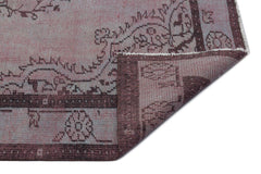 Atina Purple Vintage Wool Handmade Area Rug 5'5" x 9'3"