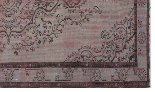 Atina Purple Vintage Wool Handmade Area Rug 5'5" x 9'3"