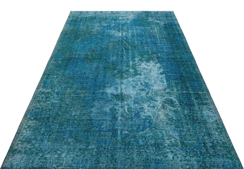 Atina Turquoise Vintage Wool Handmade Area Rug 5'0" x 8'5"