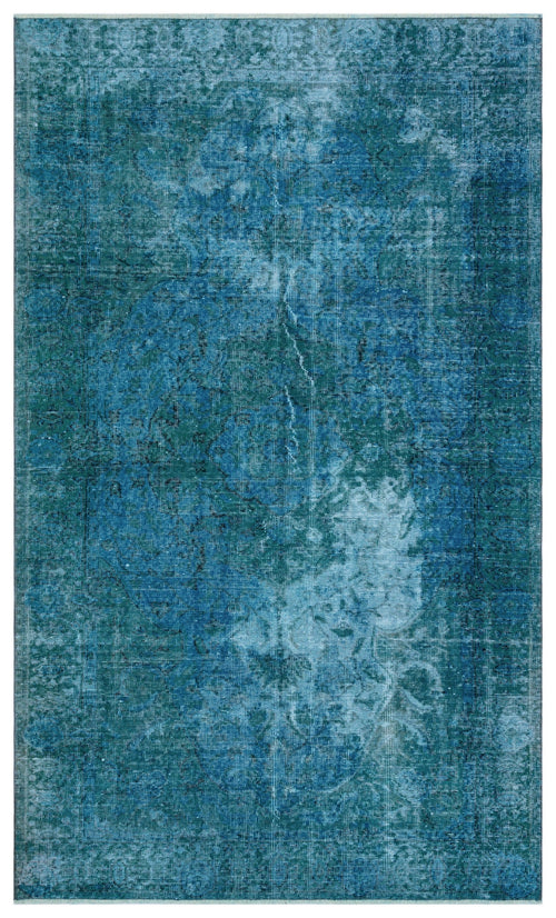 Atina Turquoise Vintage Wool Handmade Area Rug 5'0" x 8'5"