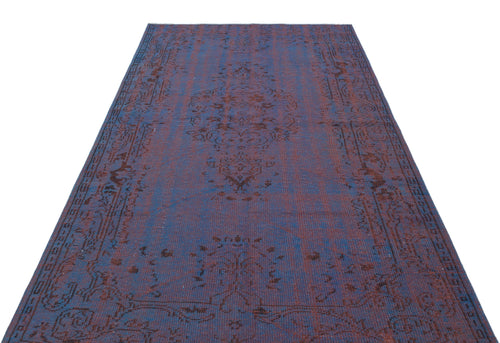 Atina Blue Vintage Wool Handmade Area Rug 5'0" x 8'2"