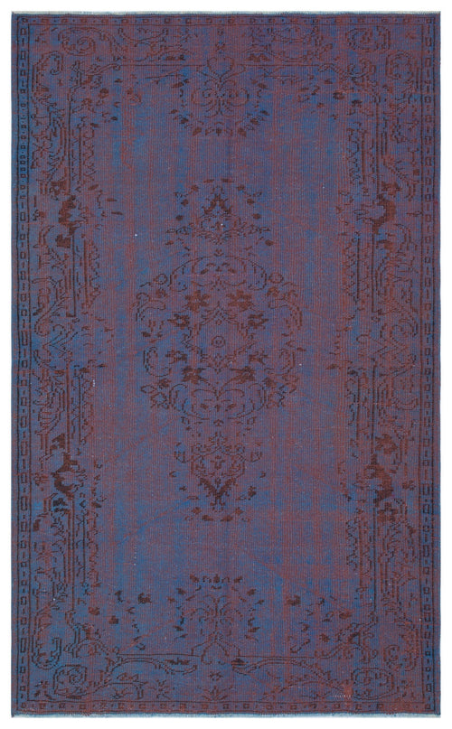 Atina Blue Vintage Wool Handmade Area Rug 5'0" x 8'2"
