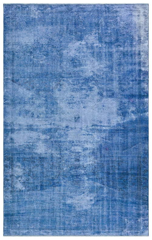 Atina Blue Vintage Wool Handmade Area Rug 5'10" x 9'1"