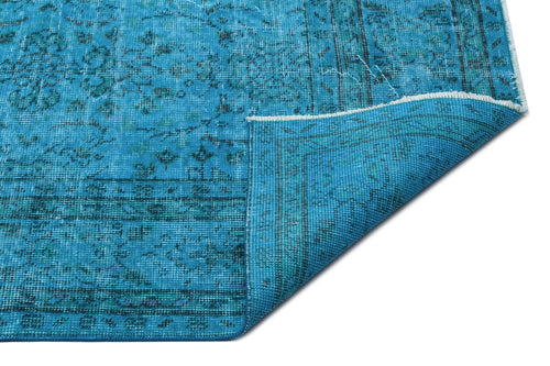 Atina Turquoise Vintage Wool Handmade Area Rug 6'11" x 10'4"
