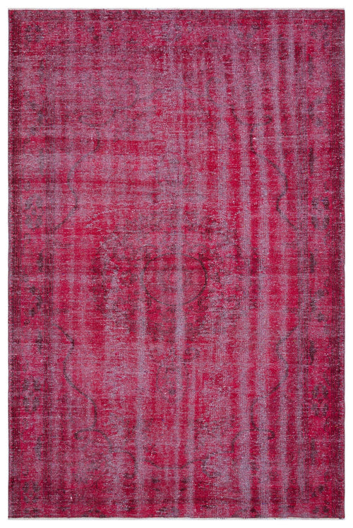 Atina Pink Vintage Wool Handmade Area Rug 5'9" x 8'11"