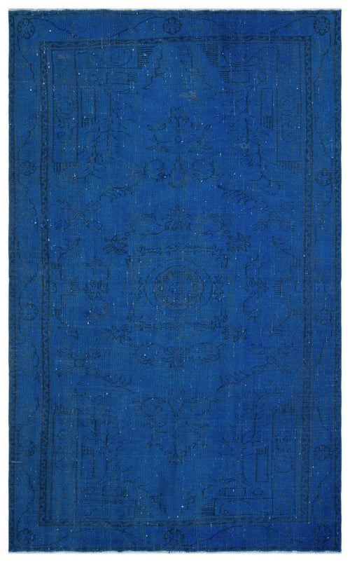 Atina Blue Vintage Wool Handmade Area Rug 5'8" x 8'11"