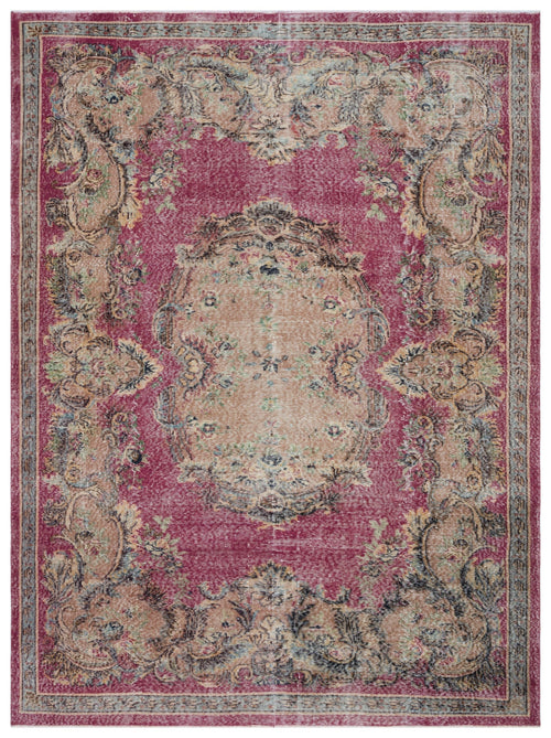 Atina Cream Vintage Wool Handmade Area Rug 7'0" x 9'6"