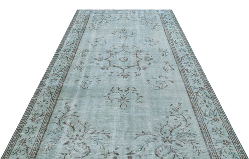 Atina Blue Vintage Wool Handmade Area Rug 5'9" x 10'2"