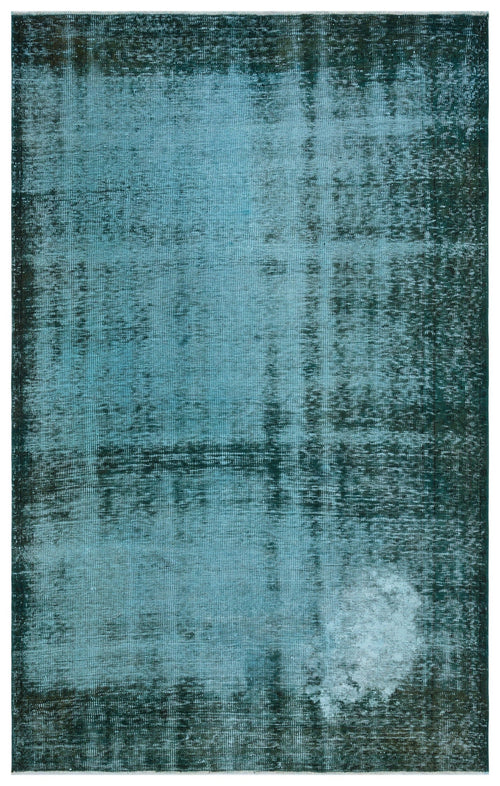 Atina Turquoise Vintage Wool Handmade Area Rug 5'7" x 9'0"
