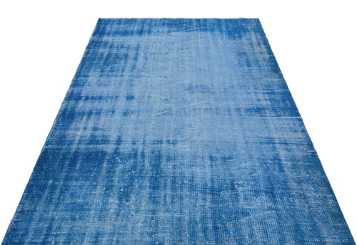 Atina Blue Vintage Wool Handmade Area Rug 4'11" x 7'11"