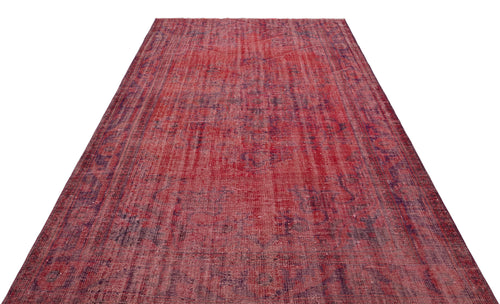 Atina Red Vintage Wool Handmade Area Rug 5'9" x 10'0"