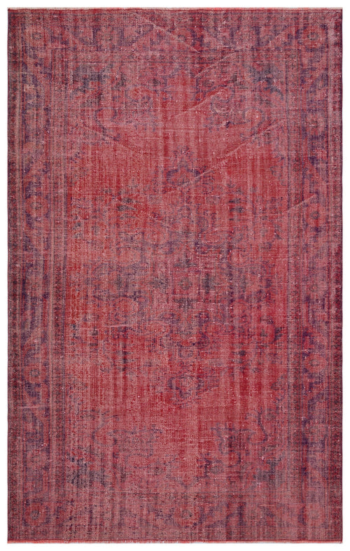 Atina Red Vintage Wool Handmade Area Rug 5'9" x 10'0"