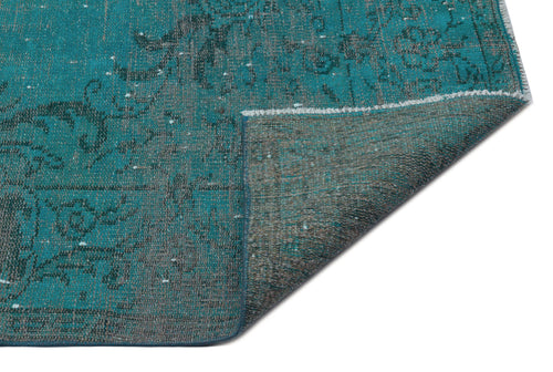 Atina Turquoise Vintage Wool Handmade Area Rug 6'2" x 9'4"