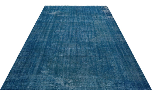 Atina Blue Vintage Wool Handmade Area Rug 6'0" x 8'9"