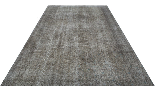 Atina Grey Vintage Wool Handmade Area Rug 6'9" x 10'6"
