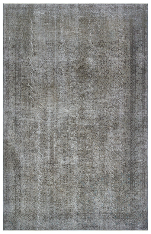Atina Grey Vintage Wool Handmade Area Rug 6'9" x 10'6"