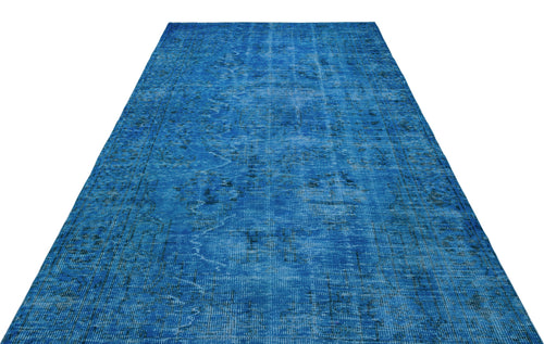 Atina Blue Vintage Wool Handmade Area Rug 5'10" x 10'2"