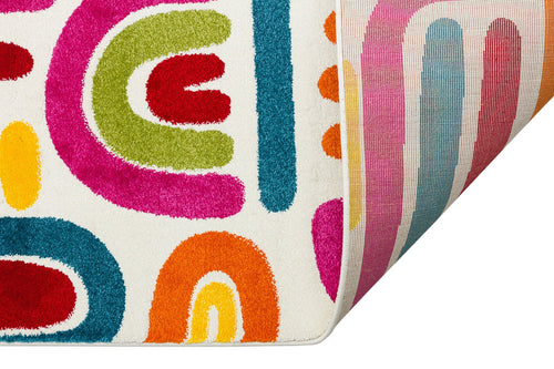 Lustenau Pink Geometric Kids Rug