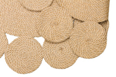 Cotton Jute Rug - Modern Beige Area Rug | Washable Non Slip Flatweave Design