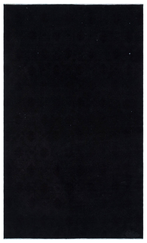 Atina Black Vintage Wool Handmade Area Rug 4'9" x 7'10"