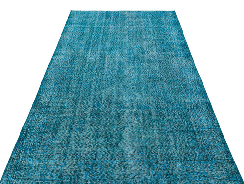 Atina Turquoise Vintage Wool Handmade Area Rug 4'9" x 8'6"