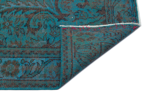 Atina Turquoise Vintage Wool Handmade Area Rug 5'10" x 9'8"