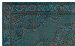 Atina Turquoise Vintage Wool Handmade Area Rug 5'10" x 9'8"