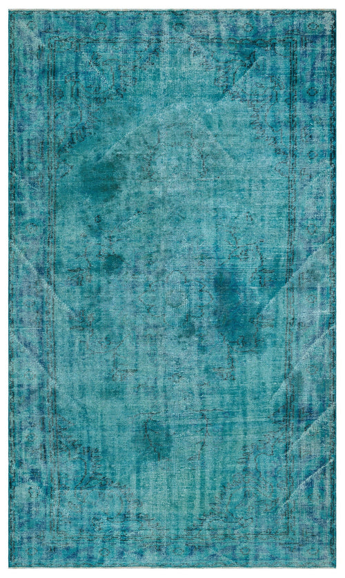 Atina Turquoise Vintage Wool Handmade Area Rug 5'8" x 9'7"