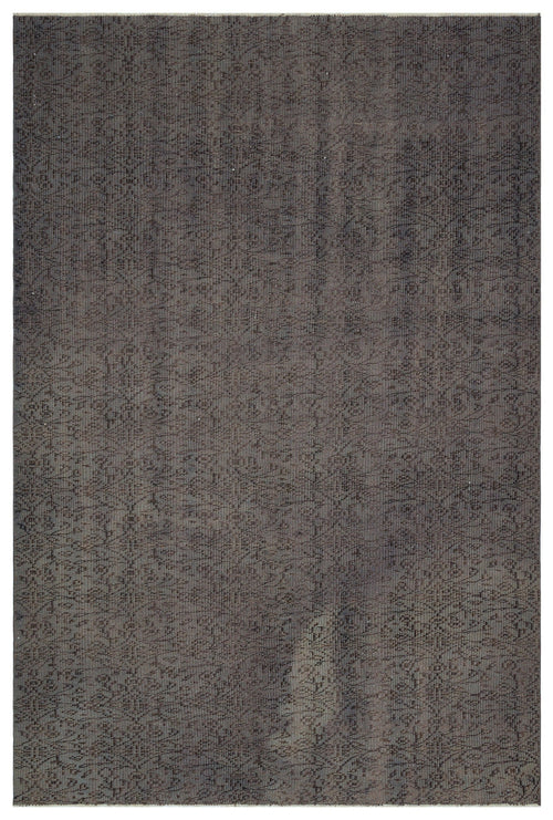 Atina Grey Vintage Wool Handmade Area Rug 5'11" x 8'7"