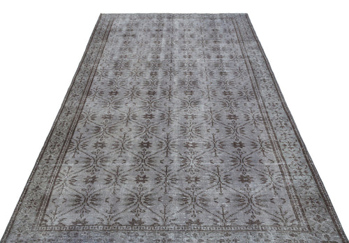 Atina Grey Vintage Wool Handmade Area Rug 5'5" x 8'8"