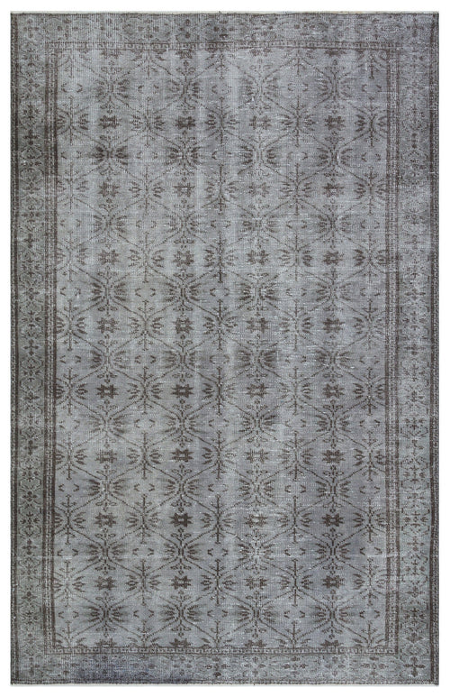 Atina Grey Vintage Wool Handmade Area Rug 5'5" x 8'8"