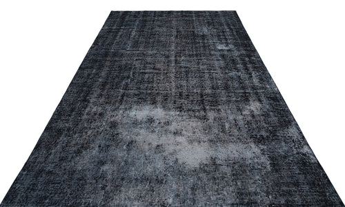 Atina Black Vintage Wool Handmade Area Rug 6'8" x 10'2"