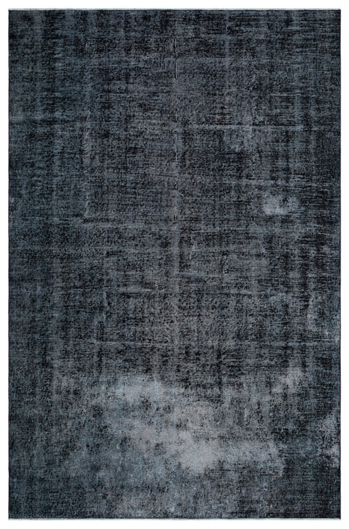 Atina Black Vintage Wool Handmade Area Rug 6'8" x 10'2"