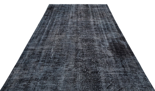 Atina Black Vintage Wool Handmade Area Rug 6'9" x 10'3"