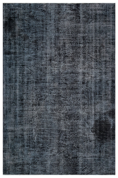 Atina Black Vintage Wool Handmade Area Rug 6'9" x 10'3"
