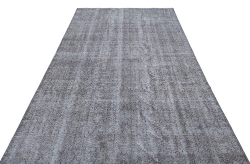 Atina Grey Vintage Wool Handmade Area Rug 5'7" x 9'8"