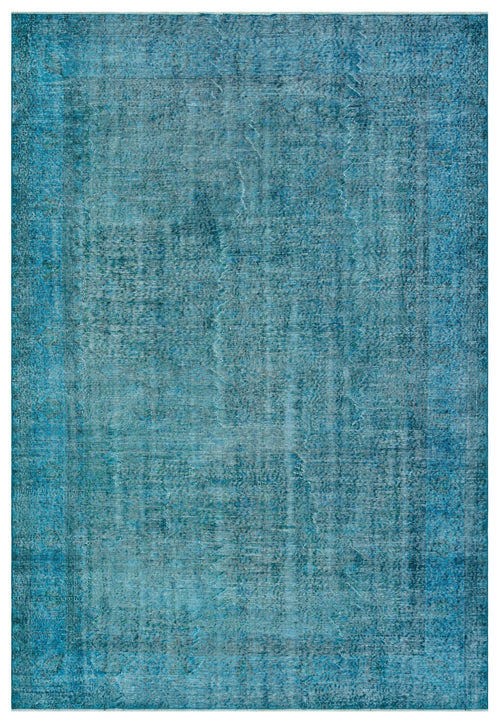 Atina Turquoise Vintage Wool Handmade Area Rug 7'0" x 10'0"
