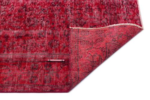 Atina Red Vintage Wool Handmade Area Rug 4'9" x 9'5"